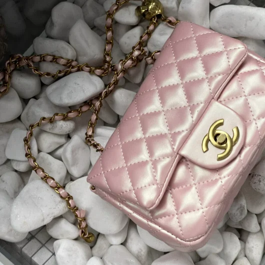 Сумка жіноча Chanel міні — ЛЮКСОВА ЯКІСТЬ рожевий