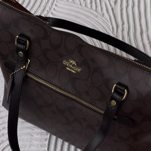 Жіночій шопер Coach Gallery Tote шоколадний