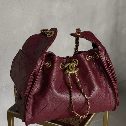 Сумка жіноча Chanel 25 Small Handbag бордовий