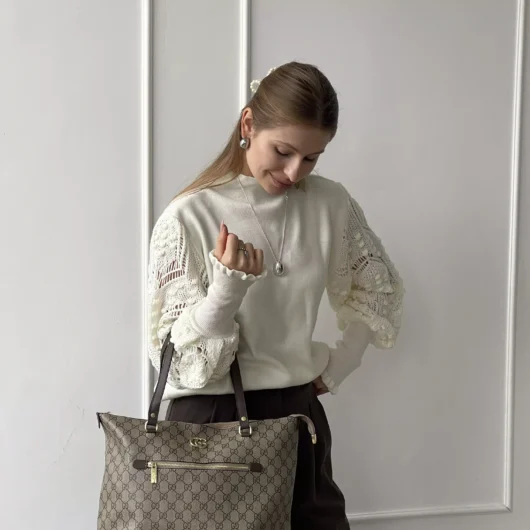 Жіночій шопер Gucci сірий