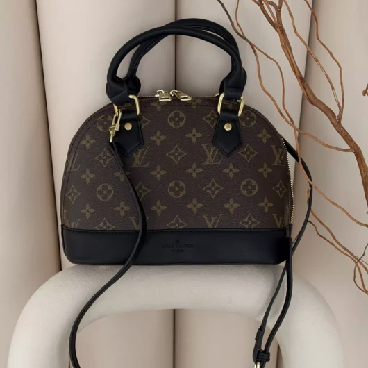 Сумка Louis Vuitton Alma BB коричневий + чорний