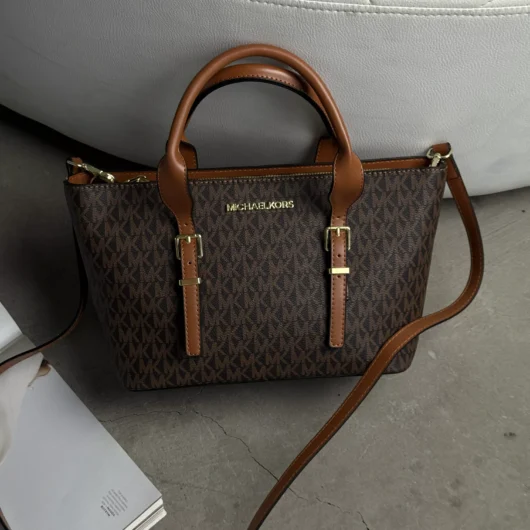 Сумка жіноча Michael Kors Moore small tote bag коричневий + рижий