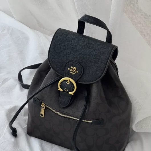 Рюкзак жіночій Coach Kleo Backpack шоколадно-чорний