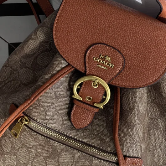 Рюкзак жіночій Coach Kleo Backpack коричнево-рижий
