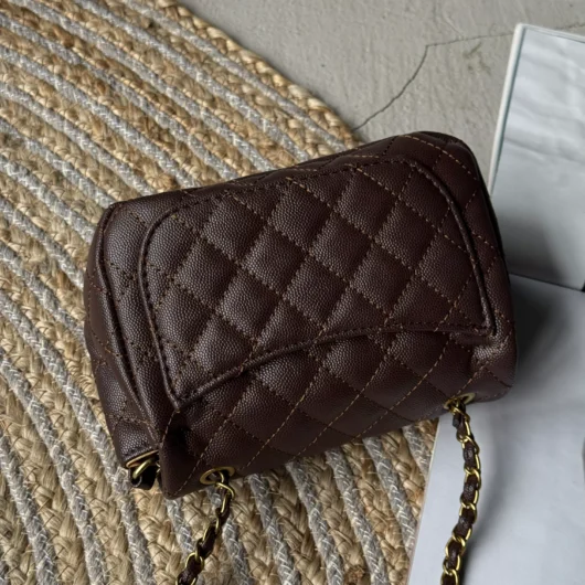 Сумка жіноча Chanel міні — ЛЮКСОВА ЯКІСТЬ шоколадний