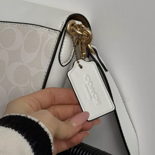 Сумочка Coach Morgan біло-пудровий
