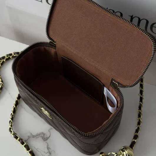 Сумка Chanel Classic Black Lambskin шоколадний