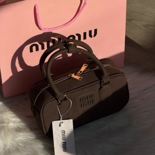 Жіноча сумка Miu Miu Arcadie Textile — Premium кофе