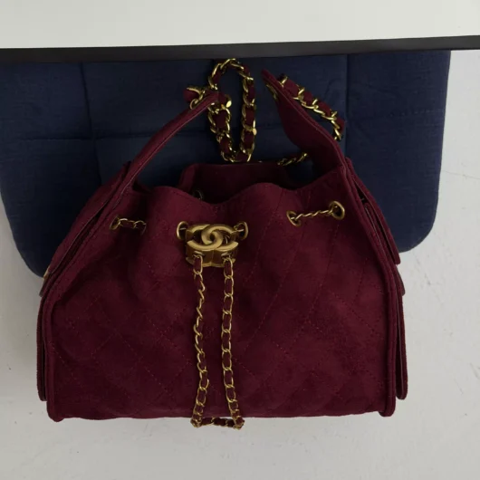 Сумка жіноча Chanel 25 Small Handbag замша бордовий
