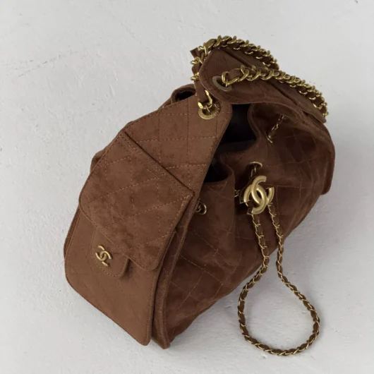 Сумка жіноча Chanel 25 Small Handbag замша карамельний