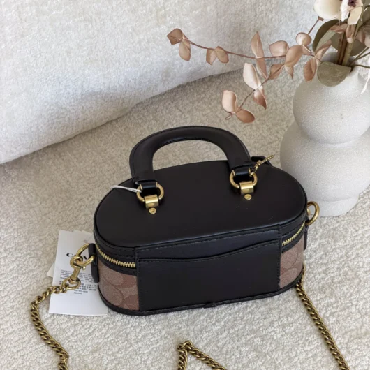Сумка Coach Trail Crossbody 17 черно-бежевий