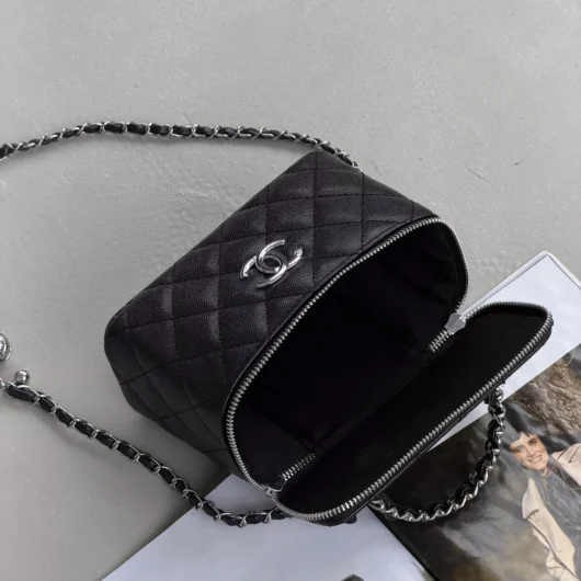 Сумка Chanel Classic Lambskin в сріблі чорний