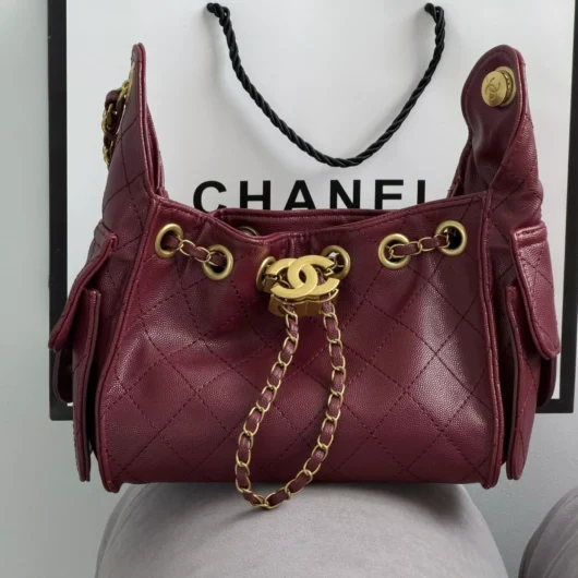 Сумка жіноча Chanel 22 mini Handbag бордовий