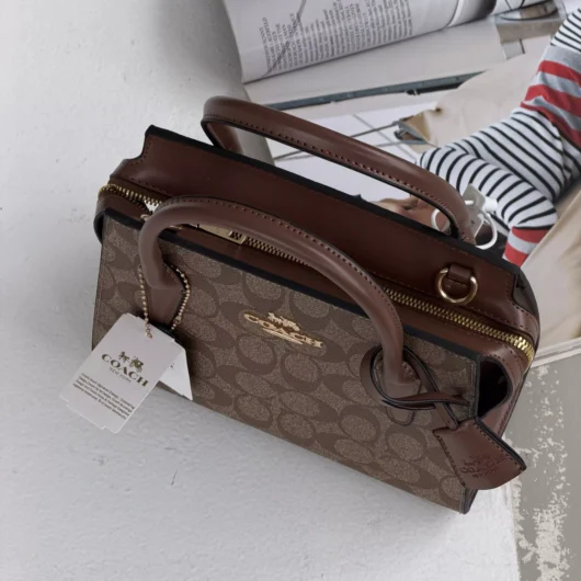 Сумка Coach Andrea Carryall бежевий