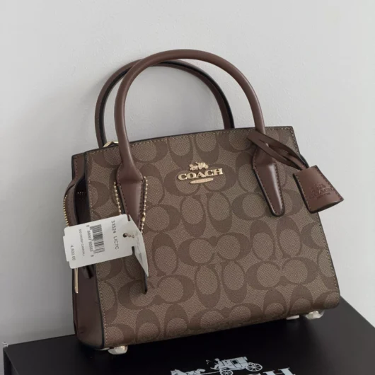 Сумка Coach Andrea Carryall бежевий