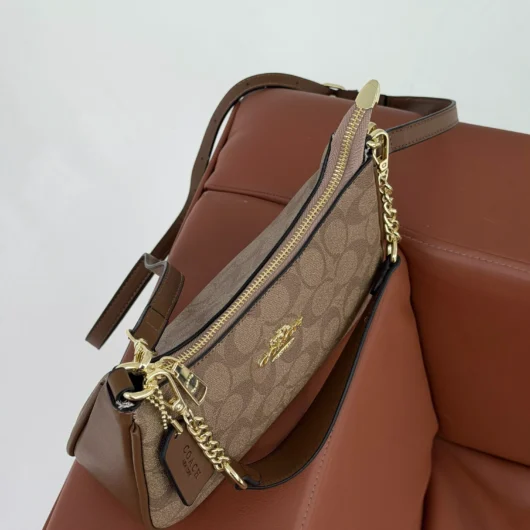 Сумка Coach Bolso de hombro Teri бежевий + коричневий