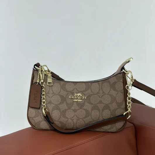 Сумка Coach Bolso de hombro Teri бежевий + коричневий