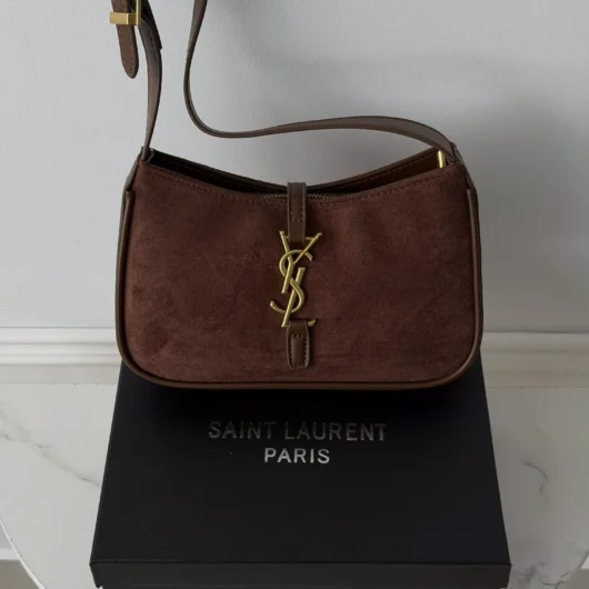 Сумка  Yves Saint Laurent Le 5 A 7 замша шоколадний