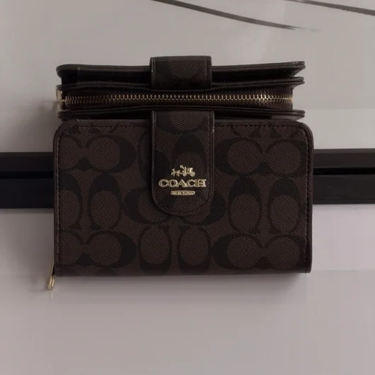 Гаманець Coach книжка LUX якість шоколадній