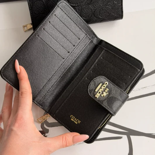 Гаманець Coach книжка LUX якість чорний