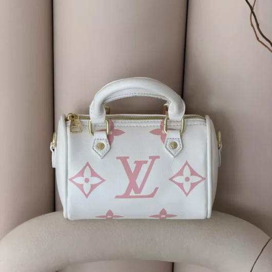 Сумка Louis Vuitton Nano Speedy mini білий монограм