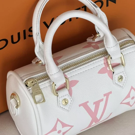 Сумка Louis Vuitton Nano Speedy mini білий монограм