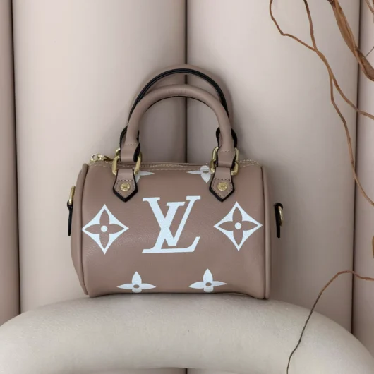 Сумка Louis Vuitton Nano Speedy mini бежевий монограм