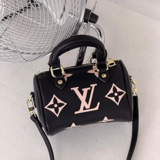 Сумка Louis Vuitton Nano Speedy mini чорний монограм