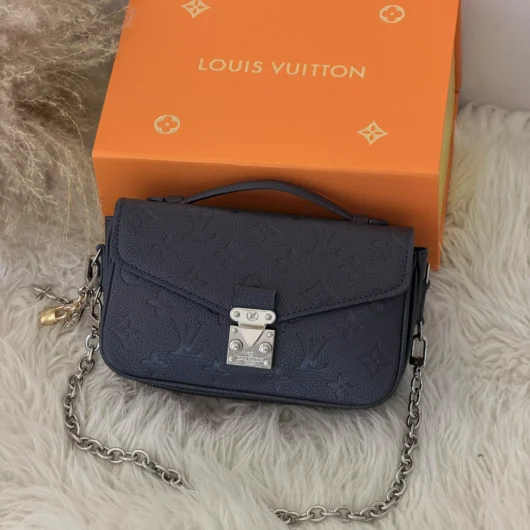 Сумка Louis Vuitton Pochette Metis East West темно сіний