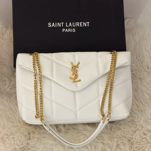 Сумка Yves Saint Laurent Loulou Puffer Medium білий
