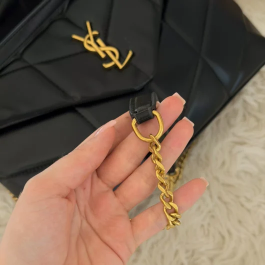 Сумка Yves Saint Laurent Loulou Puffer Medium чорний + золото