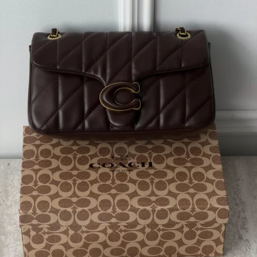 Сумка Coach Tabby Shoulder Bag 26 мат шоколадний