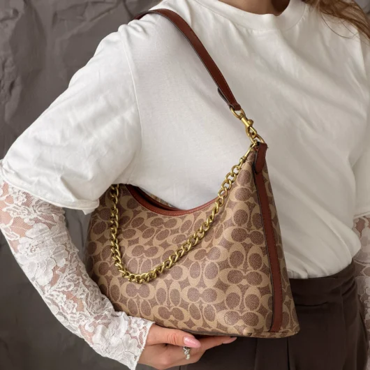 Жіноча сумка Coach Juliet Shoulder Bag 25 Premium бежевий