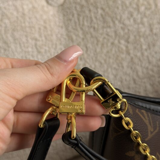 Жіноча сумка Louis Vuitton Boulogne Premium коричневий+ чорний