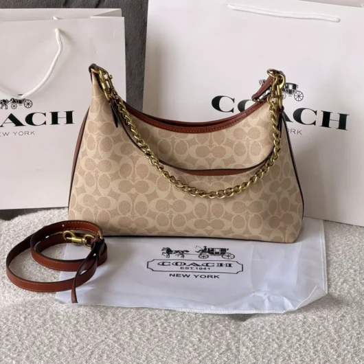 Жіноча сумка Coach Juliet Shoulder Bag 25 Premium молочний