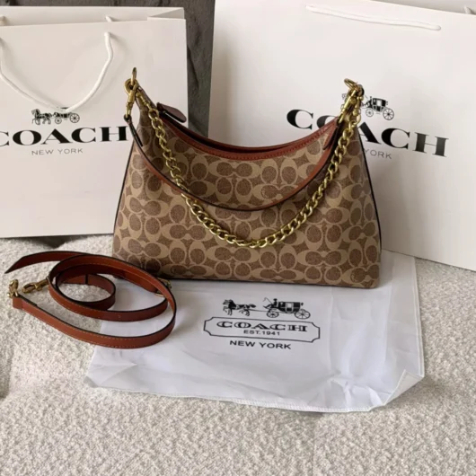 Жіноча сумка Coach Juliet Shoulder Bag 25 Premium бежевий
