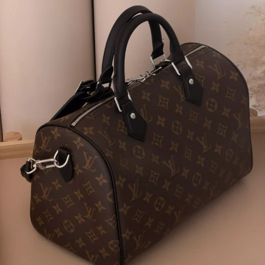 Сумка Louis Vuitton Speedy Soft 30 Dark коричневий срібло