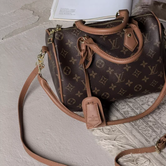 Сумка Louis Vuitton Speedy 25 коричневий + карамель