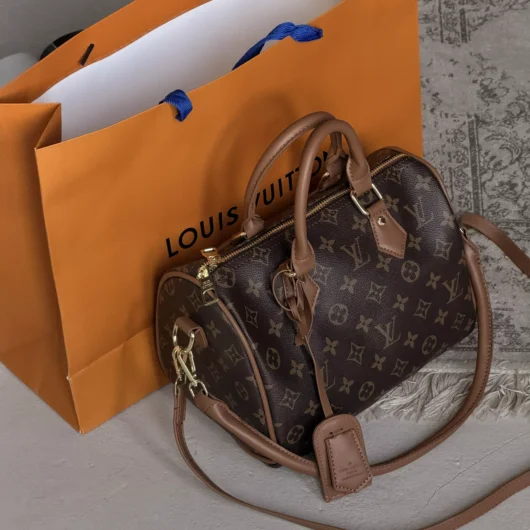 Сумка Louis Vuitton Speedy 25 коричневий + карамель