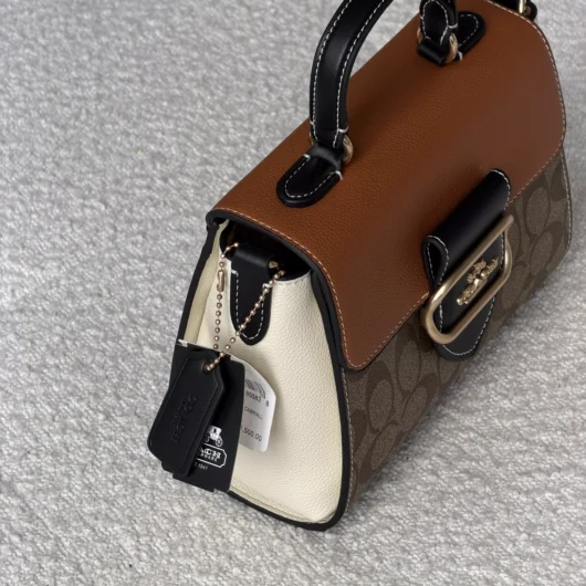 Сумка Coach Morgan Top Handle Satchel Premium персиковий