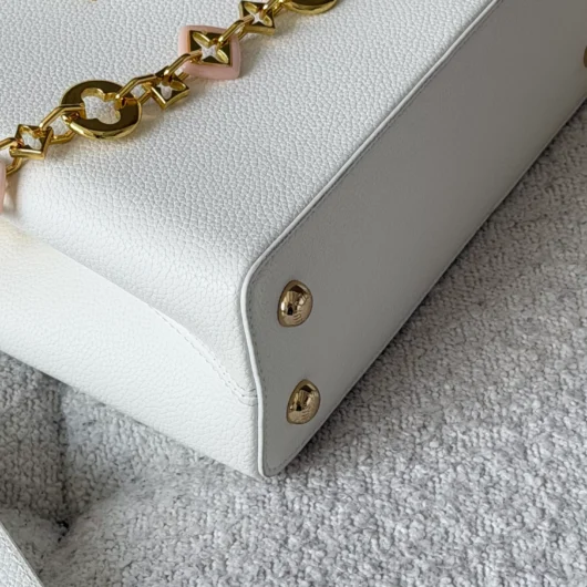 Сумка Louis Vuitton Capucines East-West Medium Premium білий