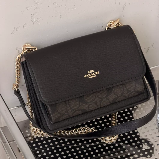 Сумка Coach Mini Klare Crossbody in Signature Canvas чорно-коричневий