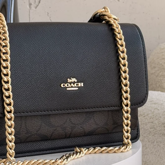 Сумка Coach Mini Klare Crossbody in Signature Canvas чорно-коричневий