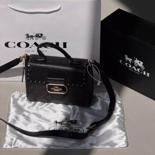Сумка Coach Morgan Top Handle Satchel Premium шоколадний
