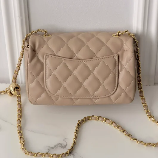 Сумка Chanel Classic Flap Mini Bag бежевий