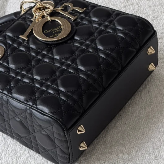 Жіноча сумка Christian Dior Lady My ABCBag Premium Medium size чорний золото