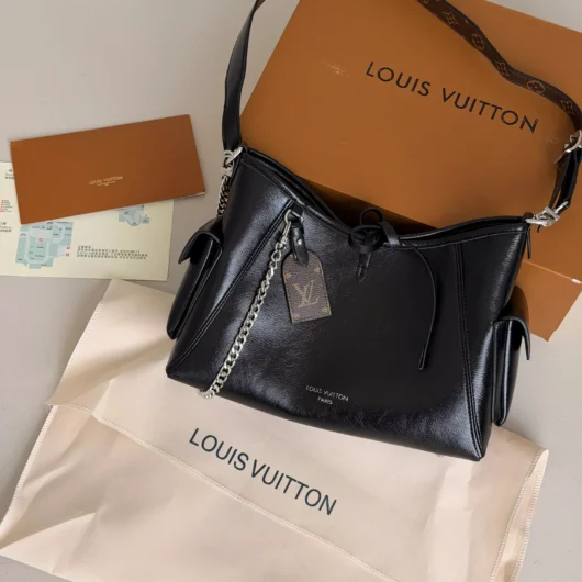 Сумка Louis Vuitton CarryAll Cargo Vibe PM Premium чорний срібло