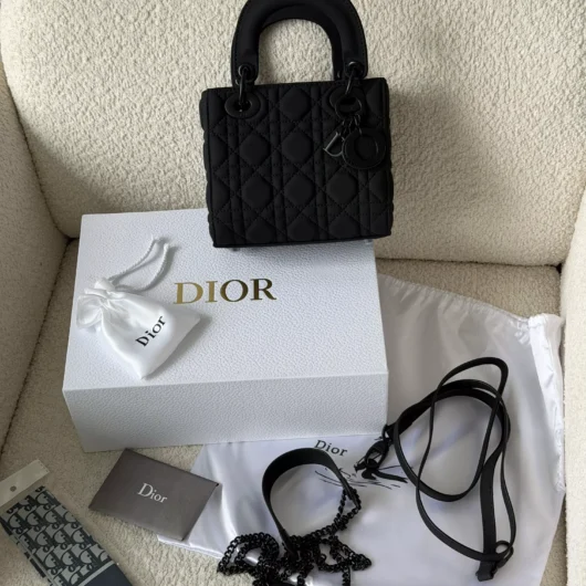 Жіноча сумка Christian Dior Lady My ABCBag Premium Small size чорний матовий