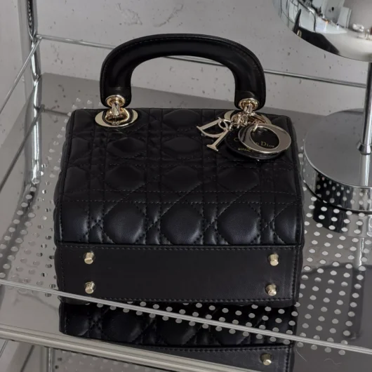 Жіноча сумка Christian Dior Lady My ABCBag Premium Small size чорний золото