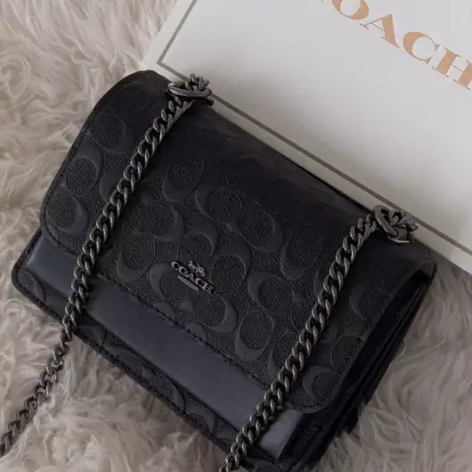 Сумка Coach Mini Klare Crossbody in Signature Canvas чорний текстурований